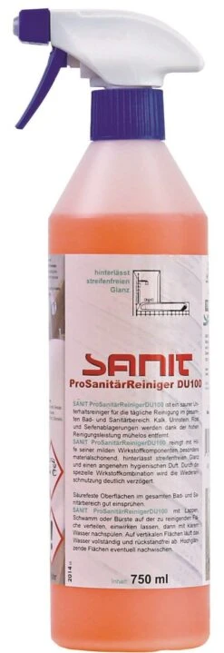 Sanit ProSanitär Reiniger DU100 3025 750 Ml, Flasche Mit Sprüher