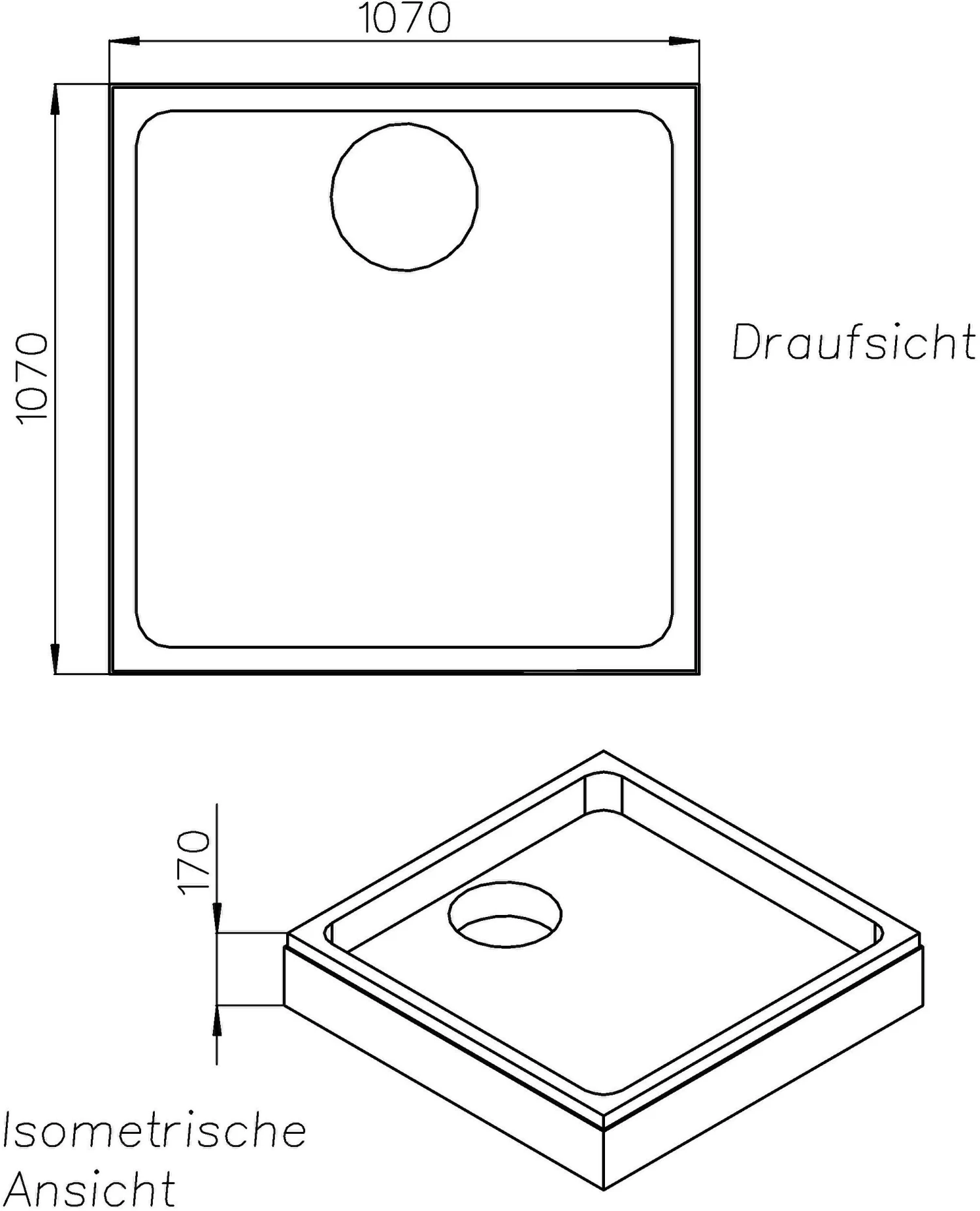 Schedel Bette Extraflach Duschwannenträger SD22788 110x110x6,5cm, Höhe 17cm 2 Schedel Bette Extraflach Duschwannenträger SD22788 110x110x6,5cm, Höhe 17cm – Bild 2