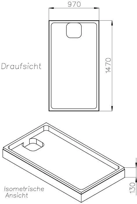 Schedel Bette Superflach Duschwannenträger SD22747 150x100x3,5cm, Höhe 13cm 2 Schedel Bette Superflach Duschwannenträger SD22747 150x100x3,5cm, Höhe 13cm – Bild 2
