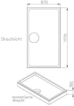 Schedel Duravit 2nd Floor Duschwannenträger SD22987 90x180x6,5cm, Höhe 19cm -VIEGA Verkäufe Schedel Duravit 2nd floor Duschwannentraeger SD22987 90x180x65cm Hoehe 19cm 1