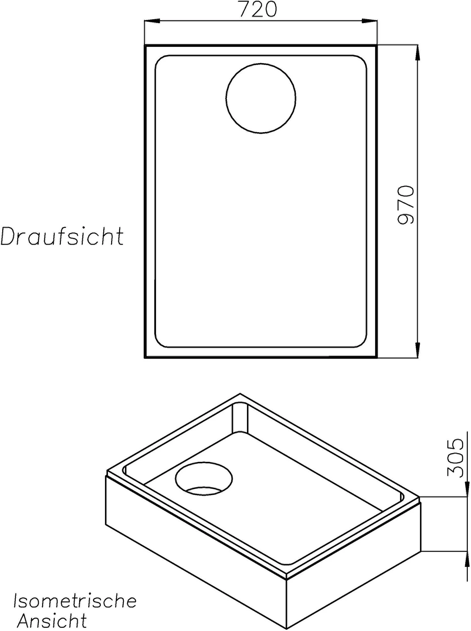 Schedel Duschwannenträger SD21168 100x75x15cm, Höhe 30,5cm 2 Schedel Duschwannenträger SD21168 100x75x15cm, Höhe 30,5cm – Bild 2