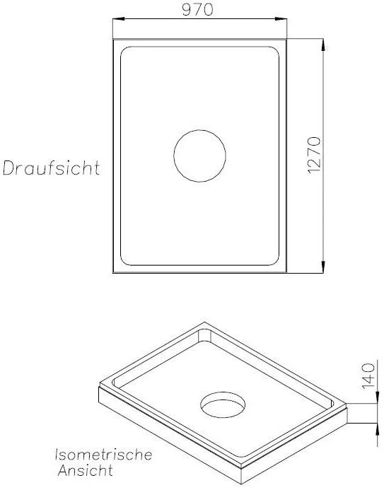 Schedel Duschwannenträger SD24028 100x130x2,3cm, Höhe 14cm 2 Schedel Duschwannenträger SD24028 100x130x2,3cm, Höhe 14cm – Bild 2