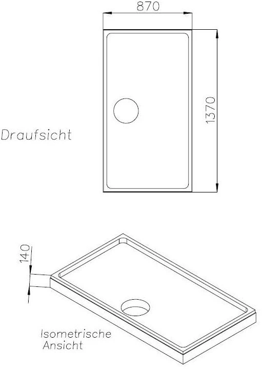 Schedel Duschwannenträger SD26037 140x90x2,5cm, Höhe 14cm 2 Schedel Duschwannenträger SD26037 140x90x2,5cm, Höhe 14cm – Bild 2
