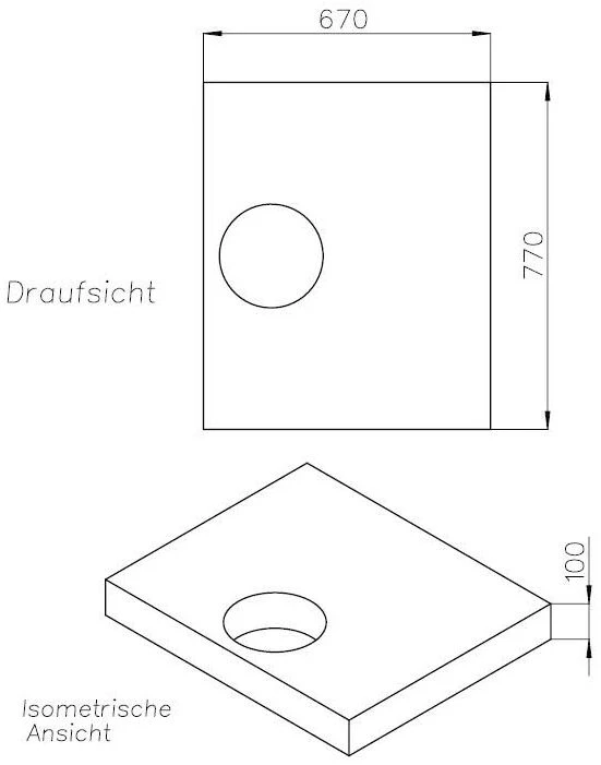 Schedel Hoesch Muna Duschwannenträger SD24253 80x70x3cm, Höhe 10cm 2 Schedel Hoesch Muna Duschwannenträger SD24253 80x70x3cm, Höhe 10cm – Bild 2