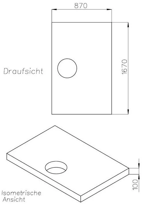 Schedel Hoesch Muna Duschwannenträger SD24295 170x90x3cm, Höhe 10cm 2 Schedel Hoesch Muna Duschwannenträger SD24295 170x90x3cm, Höhe 10cm – Bild 2
