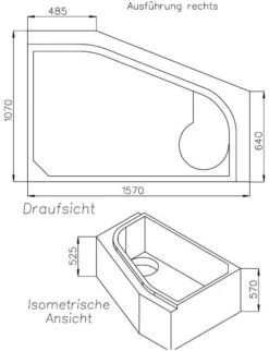 Schedel Hoesch Parana Wannenträger SW14306A 150x100cm, Rechts, Mit Ablage, 5-eckig, Höhe 57cm -VIEGA Verkäufe Schedel Hoesch Parana Wannentraeger SW14306A 150x100cm rechts mit Ablage 5 eckig Hoehe 57cm 1