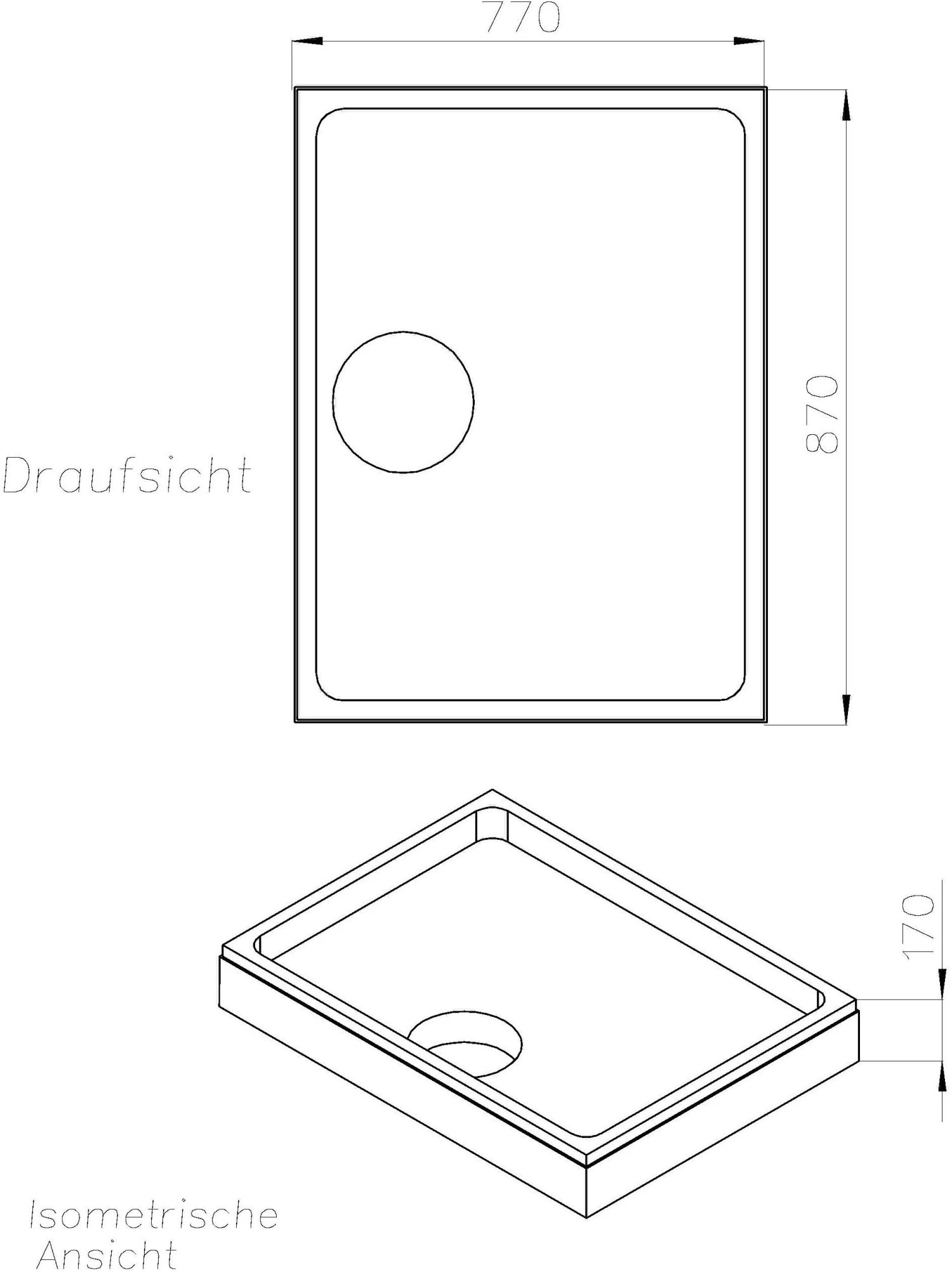 Schedel Hoesch Thasos Duschwannenträger SD23408 90x80x3cm, Höhe 17cm 2 Schedel Hoesch Thasos Duschwannenträger SD23408 90x80x3cm, Höhe 17cm – Bild 2