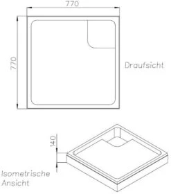 Schedel Ideal Standard Ultra Flat Duschwannenträger SD22242 80x80x4,7cm, Höhe 14cm -VIEGA Verkäufe Schedel Ideal Standard Ultra Flat Duschwannentraeger SD22242 80x80x47cm Hoehe 14cm 1