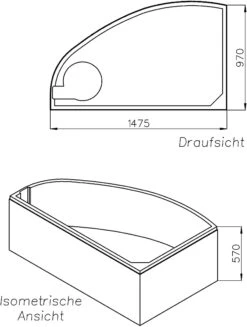 Schedel Keramag Renova Nr.1 Eck-Wannenträger SW13042 150x100cm, Rechts, Bündig, Höhe 57cm -VIEGA Verkäufe Schedel Keramag Renova Nr.1 Eck Wannentraeger SW13042 150x100cm rechts buendig Hoehe 57cm 1