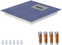 Schedel Line Flow Duschelement LI1KF901212 120 X 120 Cm, Vierseitiges Gefälle