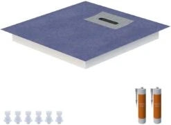 Schedel Line Flow Duschelement LI1KF908080 80 X 80 Cm, Vierseitiges Gefälle