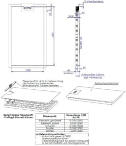Schedel Line Flow Duschelement LI2KF901018 100 X 180 Cm, Einseitiges Gefälle -VIEGA Verkäufe Schedel Line Flow Duschelement LI2KF901018 100 x 180 cm einseitiges Gefaelle 1