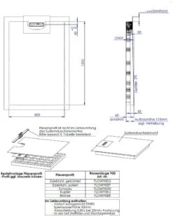 Schedel Line Flow Duschelement LI2KF908012 80 X 120 Cm, Einseitiges Gefälle -VIEGA Verkäufe Schedel Line Flow Duschelement LI2KF908012 80 x 120 cm einseitiges Gefaelle 1