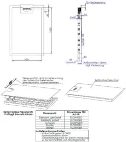 Schedel Line Flow Duschelement LI2KF909014 90 X 140 Cm, Einseitiges Gefälle -VIEGA Verkäufe Schedel Line Flow Duschelement LI2KF909014 90 x 140 cm einseitiges Gefaelle 1