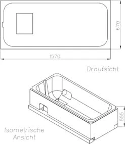 Schedel Multistar Euroyal Wannenträger 06014 160 X 70 Cm, Höhe 55,5cm, Mit 2 Geraden Seiten -VIEGA Verkäufe Schedel Multistar euroyal Wannentraeger 06014 160 x 70 cm Hoehe 555cm mit 2 geraden Seiten 1