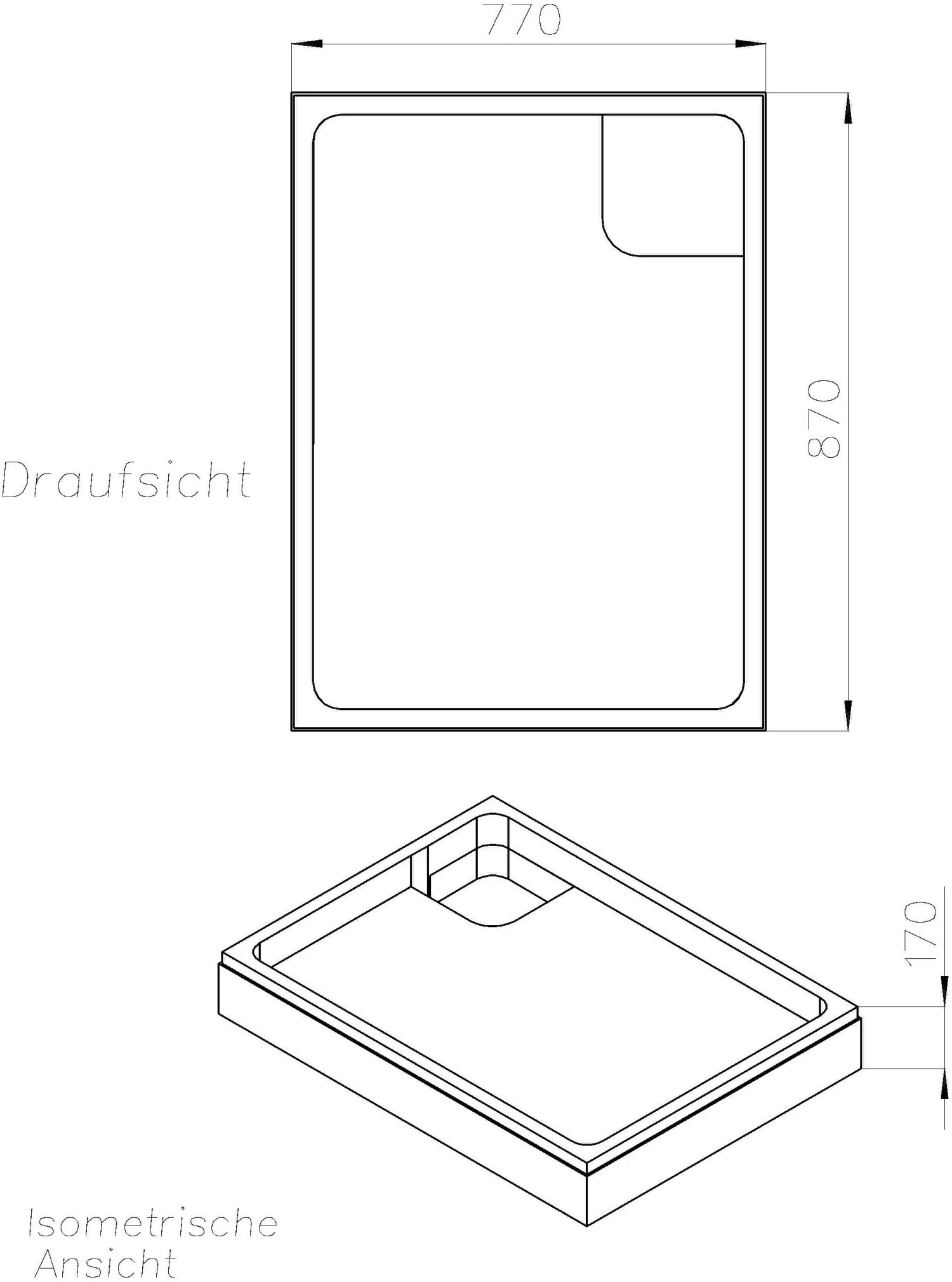Schedel Villeroy & Boch O.Novo Duschwannenträger SD22573 90x80x6cm, Höhe 17cm 2 Schedel Villeroy & Boch O.Novo Duschwannenträger SD22573 90x80x6cm, Höhe 17cm – Bild 2