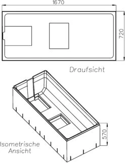 Schedel Wannenträger SW 16101 170x75cm, Passend Zu Ideal Standard, Höhe 57cm -VIEGA Verkäufe Schedel Wannentraeger SW 16101 170x75cm passend zu Ideal Standard Hoehe 57cm 1