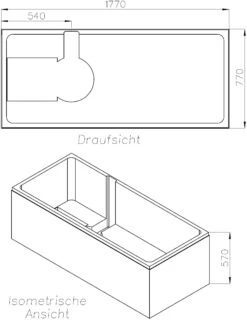 Schedel Wannenträger SW10184 180x80cm, Höhe 57cm -VIEGA Verkäufe Schedel Wannentraeger SW10184 180x80cm Hoehe 57cm 1
