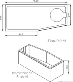 Schedel Wannenträger SW12038 157x65cm, Fußende Rechts, Höhe 57cm -VIEGA Verkäufe Schedel Wannentraeger SW12038 157x65cm Fussende rechts Hoehe 57cm 1