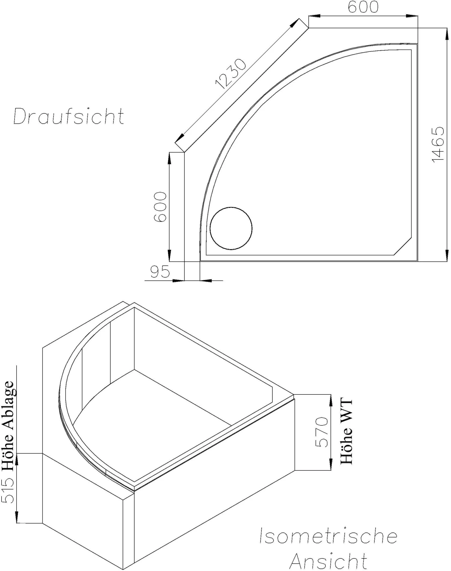 Schedel Wannenträger SW13637A 140x140cm, Mit Ablage, (5-Eck), Höhe 57cm 2 Schedel Wannenträger SW13637A 140x140cm, Mit Ablage, (5-Eck), Höhe 57cm – Bild 2
