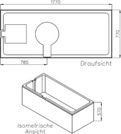 Schedel XL Bette Ocean Wannenträger SW11458 180x80cm, Überlauf Hinten, Höhe 57cm -VIEGA Verkäufe Schedel XL Bette Ocean Wannentraeger SW11458 180x80cm Ueberlauf hinten Hoehe 57cm 1