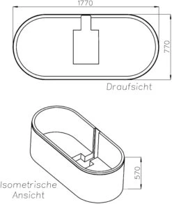 Schedel XL Kaldewei Vaio Duo Wannenträger SW11192 180x80cm, Oval, Höhe 57cm -VIEGA Verkäufe Schedel XL Kaldewei Vaio Duo Wannentraeger SW11192 180x80cm oval Hoehe 57cm 1