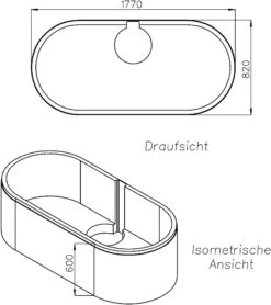 Schedel XL Keramag ICon Wannenträger SW10385 180x85cm, Oval, Höhe 60cm -VIEGA Verkäufe Schedel XL Keramag iCon Wannentraeger SW10385 180x85cm oval Hoehe 60cm 1