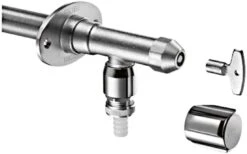 Schell Frostsichere-Außenarmatur 039980399 DN 15, Mattchrom, Installationsbausatz, Mit Rohrbelüfter