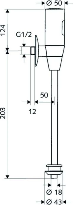 Schell Infrarot Druckspüler Schelltronic 011130699 Für Urinal, 9 V Batteriebetrieb, Verchromt -VIEGA Verkäufe Schell Infrarot Druckspueler Schelltronic 011130699 fuer Urinal 9 V Batteriebetrieb verchromt 2