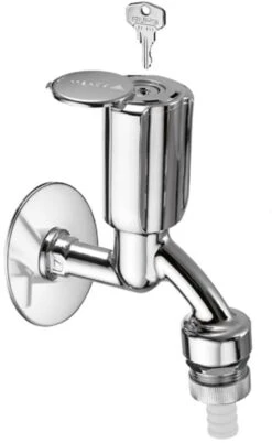 Schell Secur Auslaufventil 033520699 G 1/2 AG, Verchromt, Griff Abschließbar