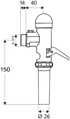 Schell WC-Druckspüler Schellomat 022040699 Chrom, Mit Hebel 3/4", Einstellbereich 6-14L -VIEGA Verkäufe Schell WC Druckspueler Schellomat 022040699 chrom mit Hebel 3 4 Einstellbereich 6 14L 1