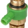Schlösser Entleerungsventil 0018310800001 Messing, DN 8, 1/4", Auslaufring Grün, O-Ring