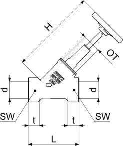 Schlösser Freistromventil 0015052500001 DN 25, Rp 1, Ohne Entleerung, Steigende Spindel -VIEGA Verkäufe Schloesser Freistromventil 0015052500001 DN 25 Rp 1 ohne Entleerung steigende Spindel 1