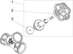 Schlösser Freistromventil 0015052500001 DN 25, Rp 1, Ohne Entleerung, Steigende Spindel -VIEGA Verkäufe Schloesser Freistromventil 0015052500001 DN 25 Rp 1 ohne Entleerung steigende Spindel 2