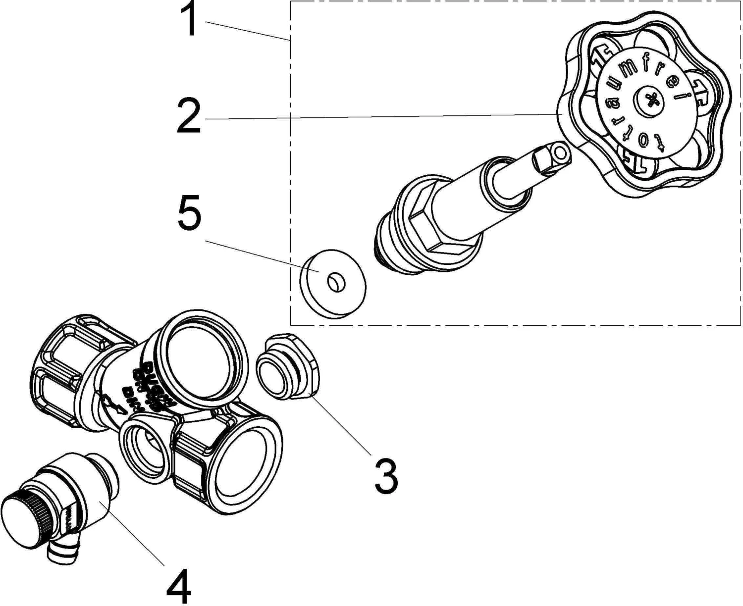 Schlösser Freistromventil 0015101500001 DN 15, Rp 1/2, Mit Entleerung, Steigende Spindel 3 Schlösser Freistromventil 0015101500001 DN 15, Rp 1/2, Mit Entleerung, Steigende Spindel – Bild 3