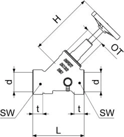 Schlösser Freistromventil 0015103200001 DN 32, G 1 1/4, Mit Entleerung, Steigende Spindel -VIEGA Verkäufe Schloesser Freistromventil 0015103200001 DN 32 G 1 1 4 mit Entleerung steigende Spindel 1