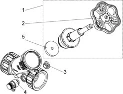 Schlösser Freistromventil 0015103200001 DN 32, G 1 1/4, Mit Entleerung, Steigende Spindel -VIEGA Verkäufe Schloesser Freistromventil 0015103200001 DN 32 G 1 1 4 mit Entleerung steigende Spindel 2