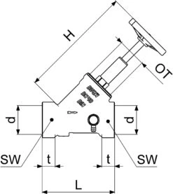 Schlösser Freistromventil 0015104000001 DN 40, G 1 1/2, Mit Entleerung, Steigende Spindel -VIEGA Verkäufe Schloesser Freistromventil 0015104000001 DN 40 G 1 1 2 mit Entleerung steigende Spindel 1