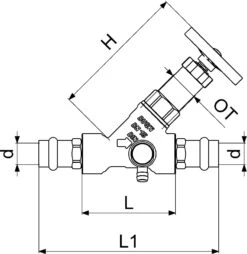 Schlösser Freistromventil 0015381500001 DN 15, 15mm, IG, Mit Entleerung, Nichtsteigende Spindel -VIEGA Verkäufe Schloesser Freistromventil 0015381500001 DN 15 15mm IG mit Entleerung nichtsteigende Spindel 1