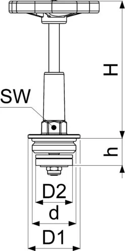 Schlösser Freistromventil-Oberteil 0018162500001 DN 25, G 1, Messing, Steigende Spindel -VIEGA Verkäufe Schloesser Freistromventil Oberteil 0018162500001 DN 25 G 1 Messing steigende Spindel 1