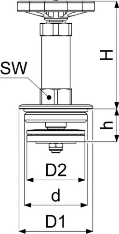 Schlösser Freistromventil-Oberteil 0018185000001 DN 50, G 2, Messing, Nichtsteigende Spindel -VIEGA Verkäufe Schloesser Freistromventil Oberteil 0018185000001 DN 50 G 2 Messing nichtsteigende Spindel 1