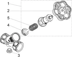 Schlösser KFR-Ventil 0016252000001 DN 20, Rp 3/4, Ohne Entleerung, Nichtsteigende Spindel -VIEGA Verkäufe Schloesser KFR Ventil 0016252000001 DN 20 Rp 3 4 ohne Entleerung nichtsteigende Spindel 2