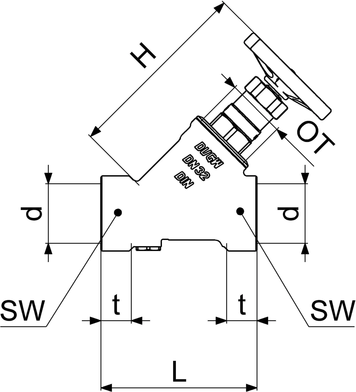 Schlösser KFR-Ventil 0016253200001 DN 32, G 1 1/4, Ohne Entleerung, Nichtsteigende Spindel 2 Schlösser KFR-Ventil 0016253200001 DN 32, G 1 1/4, Ohne Entleerung, Nichtsteigende Spindel – Bild 2