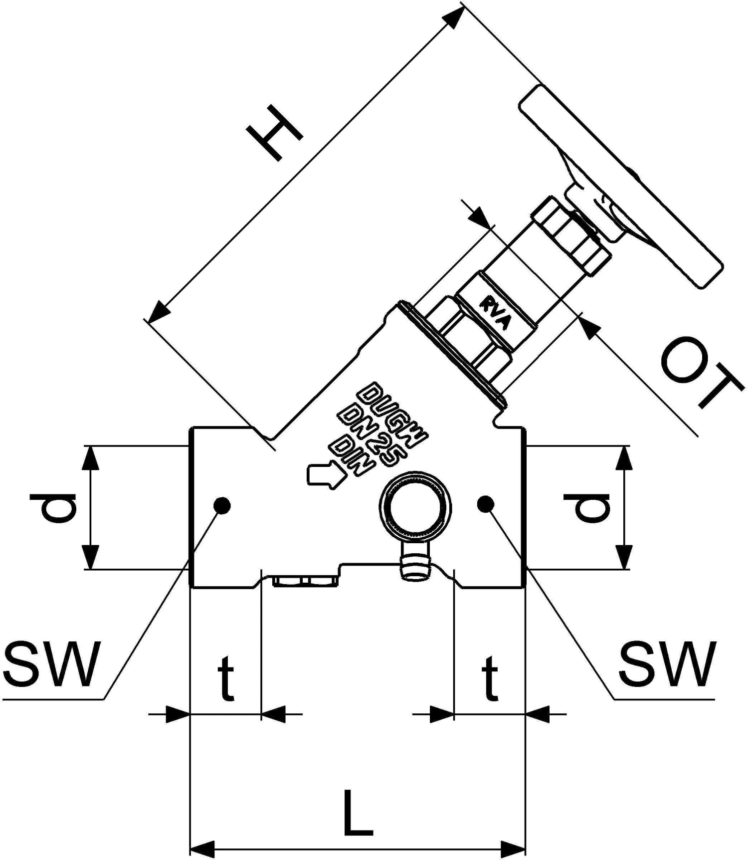 Schlösser KFR-Ventil 0016302500001 DN 25, Rp 1, Mit Entleerung, Nichtsteigende Spindel 2 Schlösser KFR-Ventil 0016302500001 DN 25, Rp 1, Mit Entleerung, Nichtsteigende Spindel – Bild 2