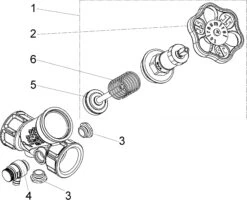 Schlösser KFR-Ventil 0016302500001 DN 25, Rp 1, Mit Entleerung, Nichtsteigende Spindel 5 Schlösser KFR-Ventil 0016302500001 DN 25, Rp 1, Mit Entleerung, Nichtsteigende Spindel -VIEGA Verkäufe Schloesser KFR Ventil 0016302500001 DN 25 Rp 1 mit Entleerung nichtsteigende Spindel 2
