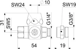 Schlösser Probenahmeventil 0081320800001 Rohr Edelstahl Mit Adapter 3/8", Messing, 1/4" -VIEGA Verkäufe Schloesser Probenahmeventil 0081320800001 Rohr Edelstahl mit Adapter 3 8 Messing 1 4 1