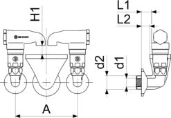 Schlösser Rohrbelüfter Bauform E 0082031550001 2-fach, DN 15, 1/2 X 1 X 1/2", Verchromt -VIEGA Verkäufe Schloesser Rohrbeluefter Bauform E 0082031550001 2 fach DN 15 1 2 x 1 x 1 2 verchromt 1