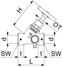 Schlösser Schrägsitzventil 0014101500001 DN 15, Rp 1/2, Mit Entleerung, Steigende Spindel -VIEGA Verkäufe Schloesser Schraegsitzventil 0014101500001 DN 15 Rp 1 2 mit Entleerung steigende Spindel 1