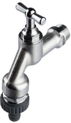 Seppelfricke Armaturenkombination 8001 DN 20, Matt-chrom, Rohrbelüfter, Knebelgriff