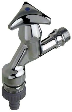 Seppelfricke Sepp Armaturenkombination 0006022 DN 15, Messing Verchromt, Rohrbelüfter, Rückflussverhinderer, Schlauchverschraubung, Dreisterngriff